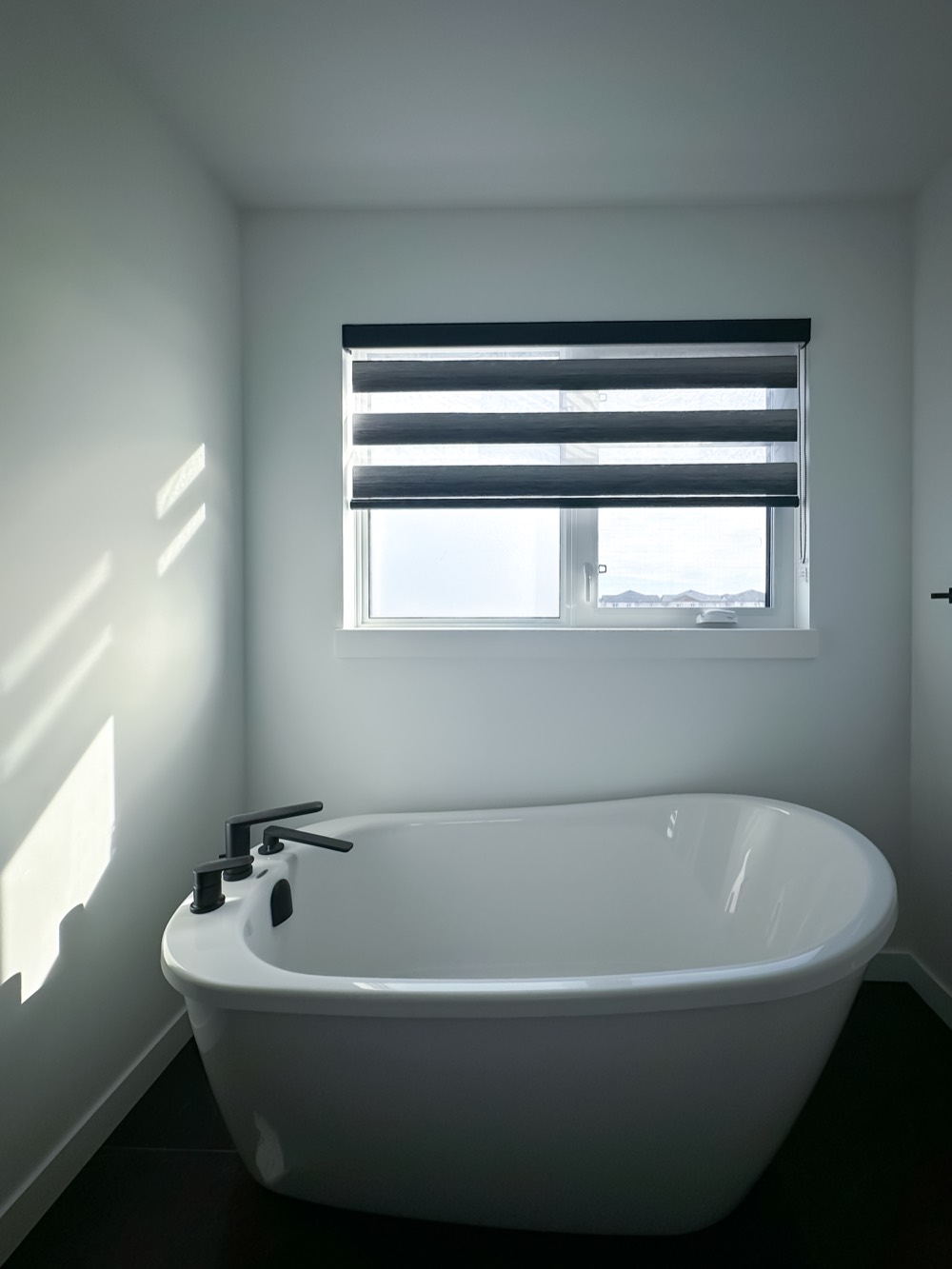 Bathrooms: moisture-friendly zebra blinds