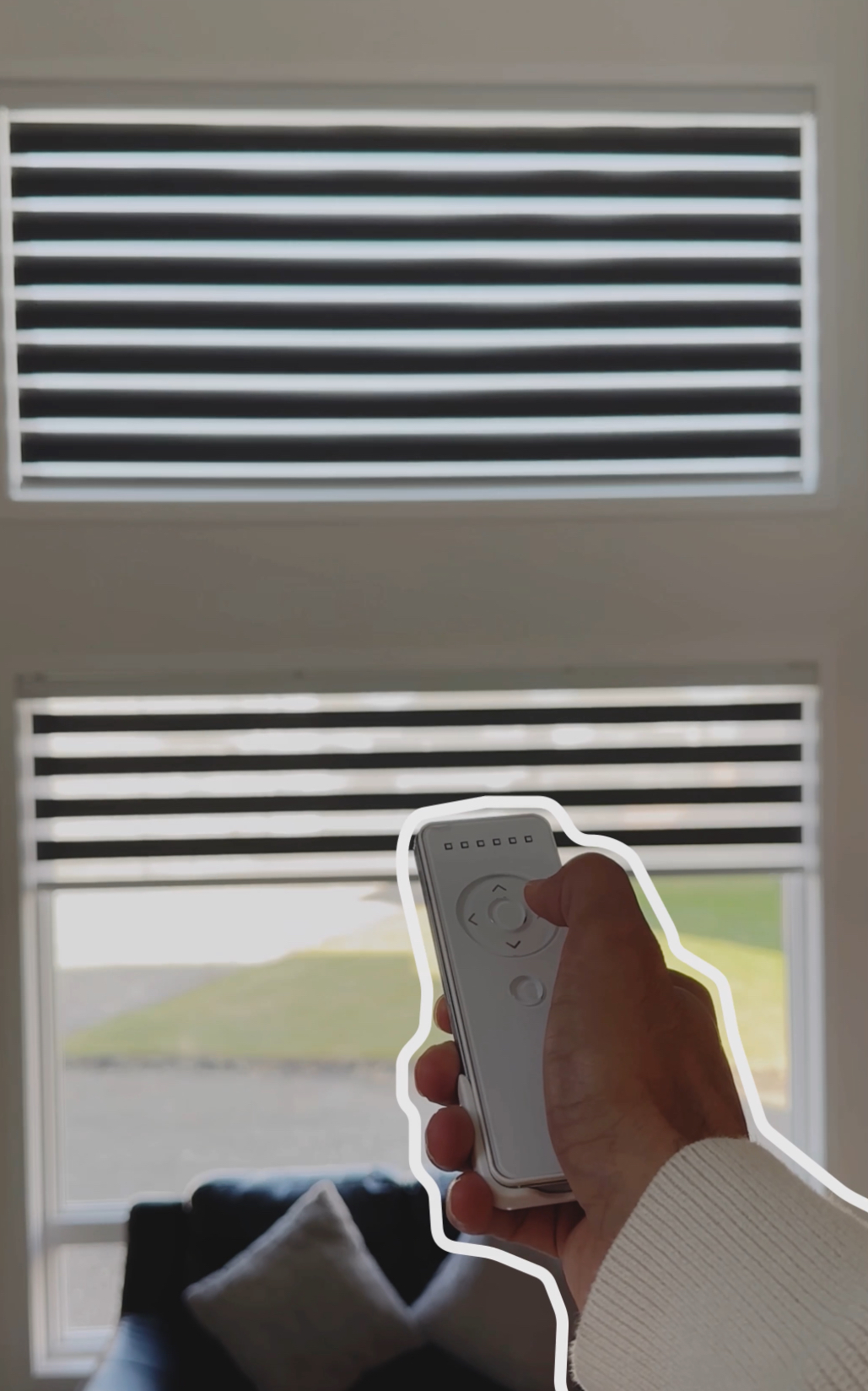 High Window zebra blinds